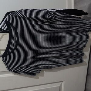 Men's Nautica Large Navy/White Striped Tee